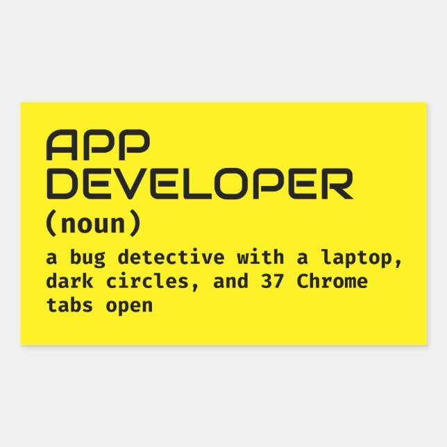Software Developer Humour Sticker (Front)