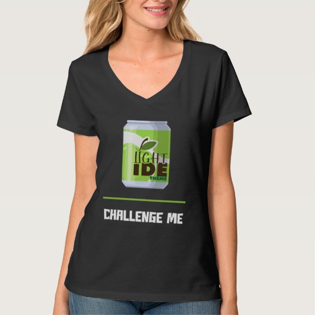 Software Developer Light IDE Theme Challenge Me T-Shirt (Front)
