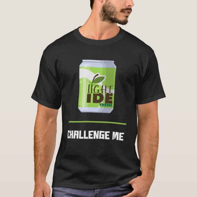 Software Developer Light IDE Theme Challenge Me T-Shirt (Front)