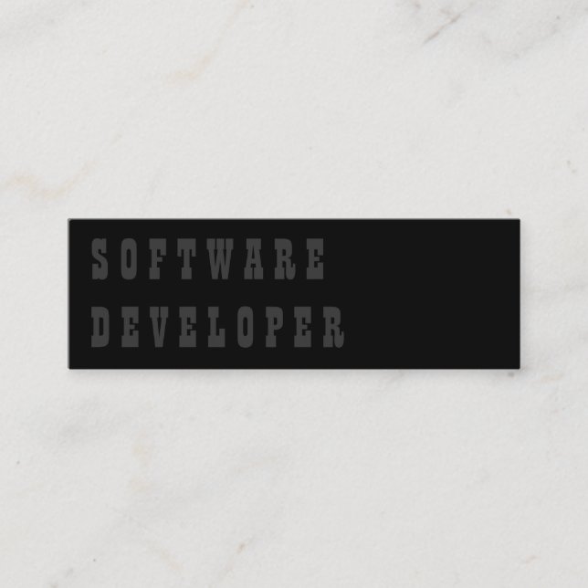 Software Developer Mini Business Card (Front)
