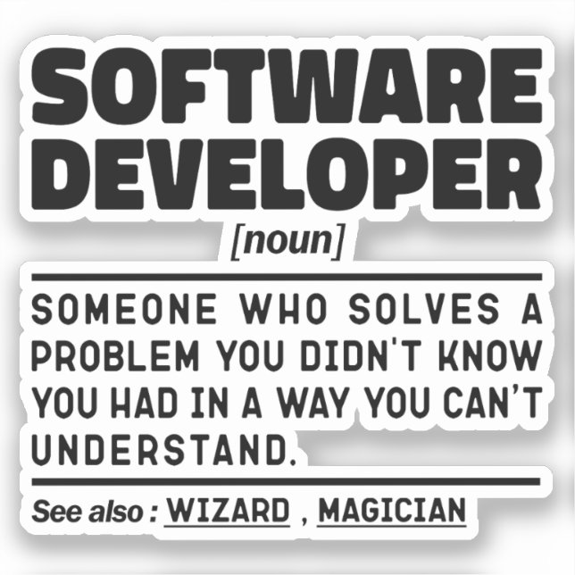 Software Developer Noun Definition Coding Expert (Front)