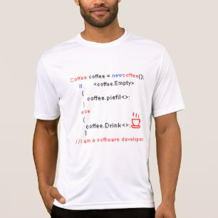 Software Developer PC Coffee Drink Coding Coding E T-Shirt