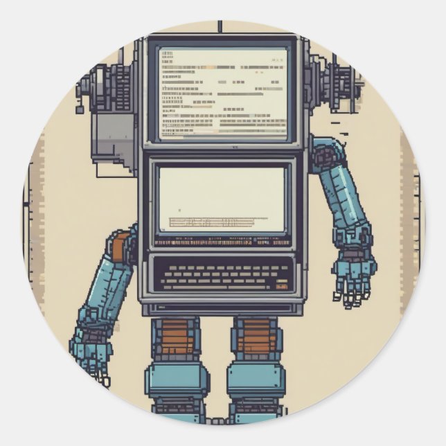 Software Developer Programmer Coding Tech Geek Com Classic Round Sticker (Front)