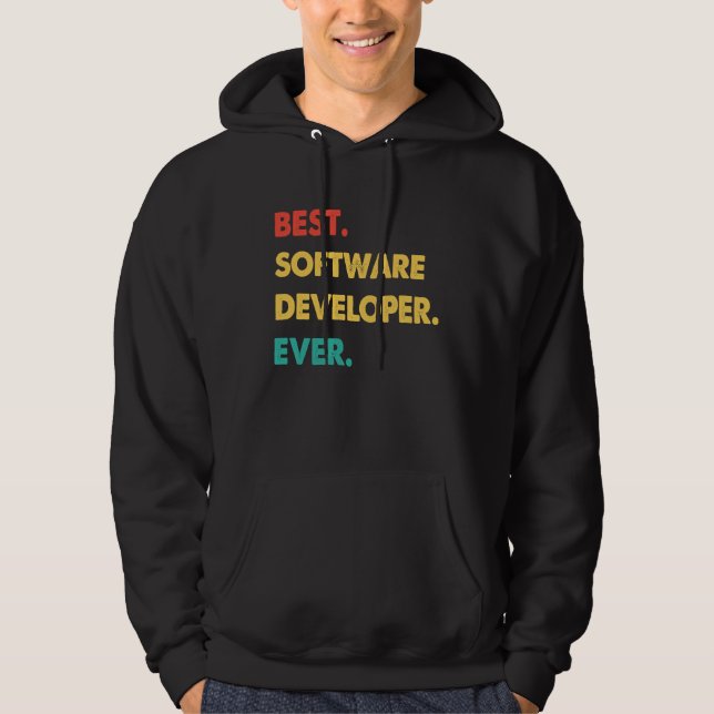 Software Developer Retro Best Software Developer E Hoodie (Front)