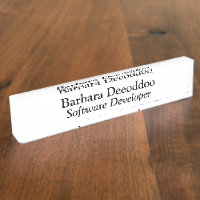 Software Developer White Acrylic