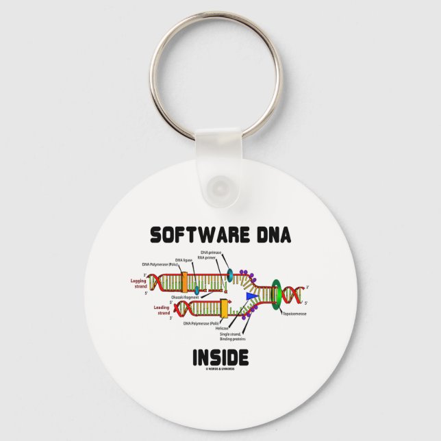Software DNA Inside (DNA Replication) Key Ring (Front)