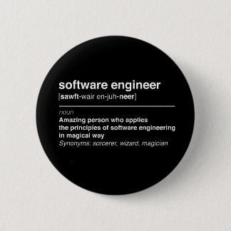 Software engineer 6 cm round badge
