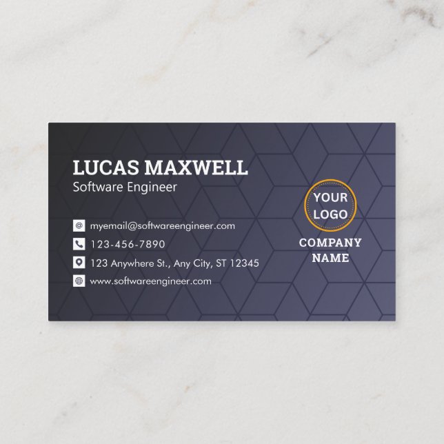 Software Engineer Business Cards Corporate (Back)
