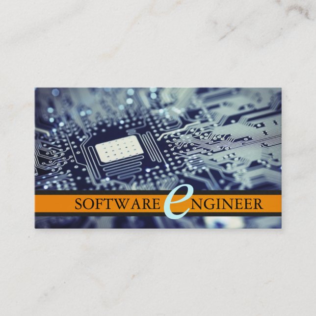 Software Engineer, Computer Business Card (Front)