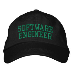 Software Engineer Computer Programmer Typography E Embroidered Hat