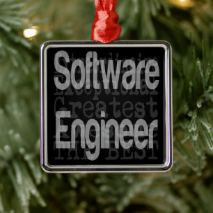 Software Engineer Extraordinaire Metal Tree Decoration