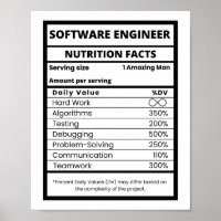Software Engineer Nutrition Facts Cool Tech