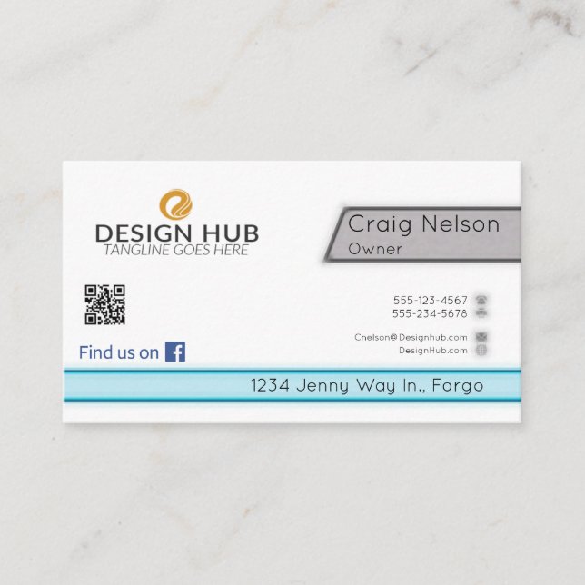 Software Engineer professional business card (Front)