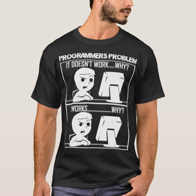 Software Programmers Problems Funny Gift T-Shirt (Front)