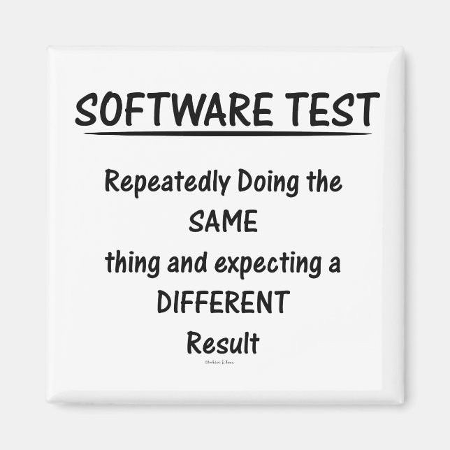 Software Test Magnet (Front)