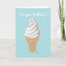 Softy Cone Birthday Card