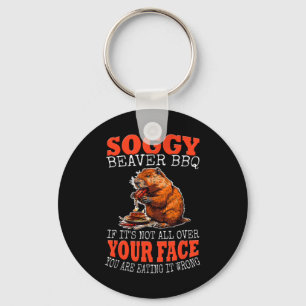 Soggy Beaver Bbq Shirt 1 Key Ring