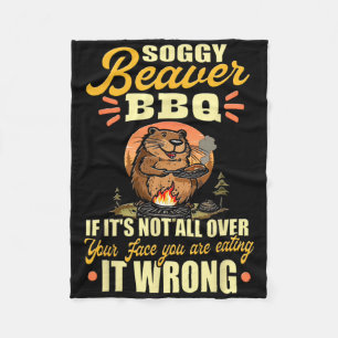 Soggy Beaver Bbq Shirt Fleece Blanket