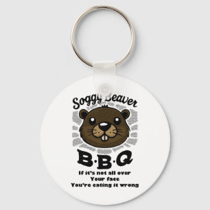 Soggy Beaver Byrbecue Bbq Beaver Owner Summer  Key Ring