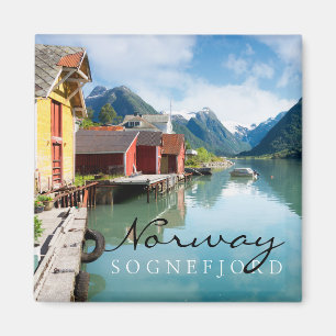 Sognefjord fjord landscape in Norway Magnet