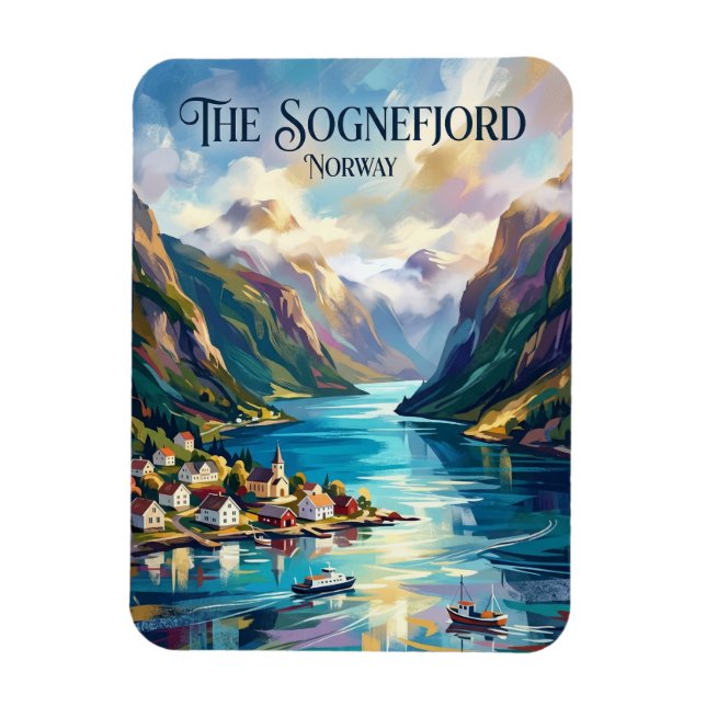 Sognefjord Norway Magnet (Vertical)