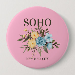 SOHO Neighborhood, New York City 10 Cm Round Badge