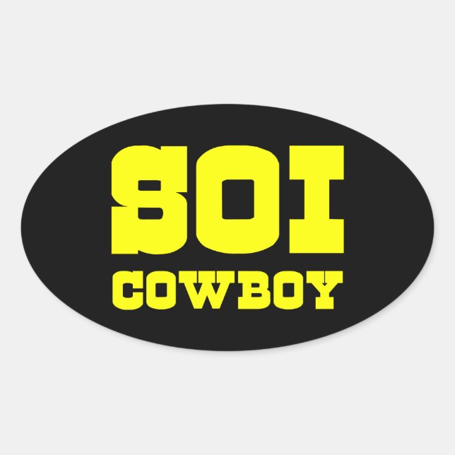 SOI COWBOY OVAL STICKER (Front)