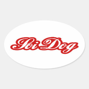 SOI DOG OVAL STICKER