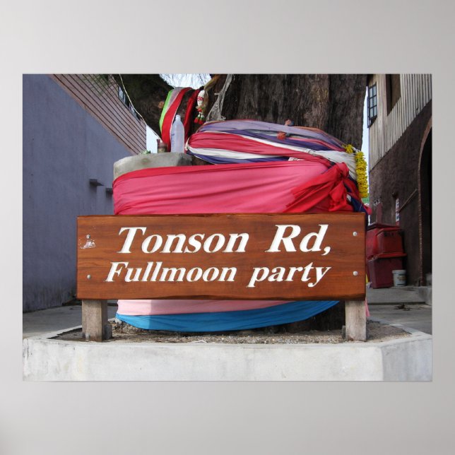 Soi Tonson, Koh Phangan ... Fullmoon Party Poster (Front)