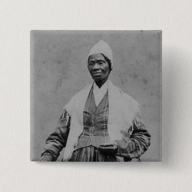 Sojouner Truth Suffrage Abolishionist Civil Rights 15 Cm Square Badge (Front)