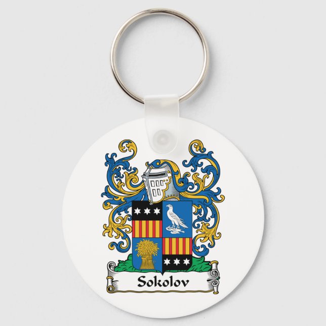 Sokolov Family Crest Key Ring (Front)