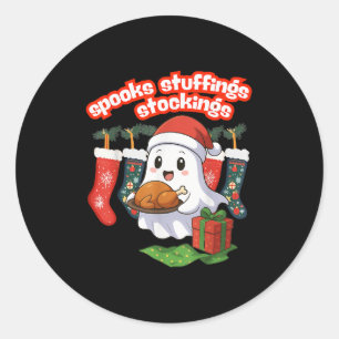 Soks, Stuffings, & Stockings, Soky Ghost Chris Classic Round Sticker