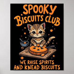 Soky Biscuits Club Cat Funny Halloween Baking Poster