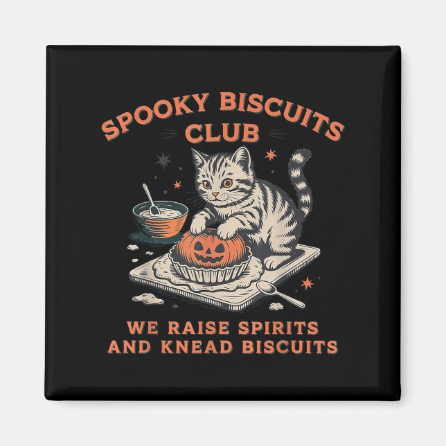 Soky Biscuits Club Cat, Halloween Baking  Magnet (Front)