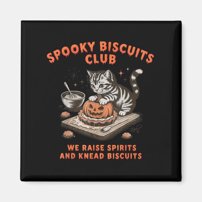 Soky Biscuits Club Cat Halloween Baking  Magnet (Front)
