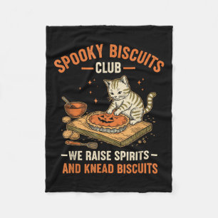 Soky Biscuits Club Funny Halloween Cat Baking Fleece Blanket