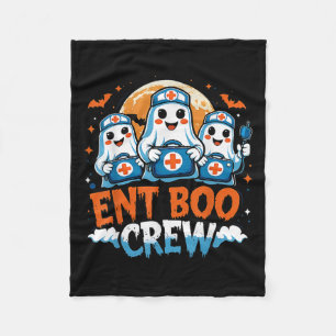 Soky Ent Boo Crew Nurse Halloween Ghost Otolaryngo Fleece Blanket