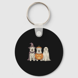 Soky Ghost Great Pyrenees Pumpkin Halloween Dog Lo Key Ring
