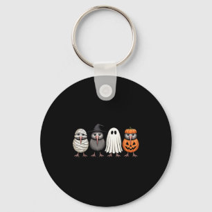 Soky Ghost Kiwi Bird Pumpkin Halloween Skeleton  Key Ring