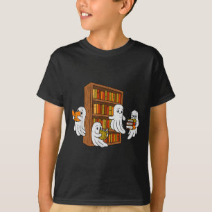 Soky Ghost Reading Books Halloween Library Bookwor T-Shirt