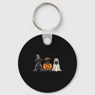 Soky Ghost Scottierrier Pumpkin Halloween Dog Love Key Ring
