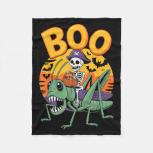 Soky Grhopper Costume On Boo Grhopper Halloween  Fleece Blanket