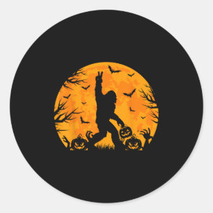 Soky Halloween Bigfoot Pumpkin Funny Halloween Sas Classic Round Sticker