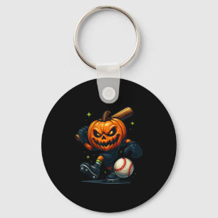 Soky Halloween Y Pumpkin Baseball Player Witchy Vi Key Ring