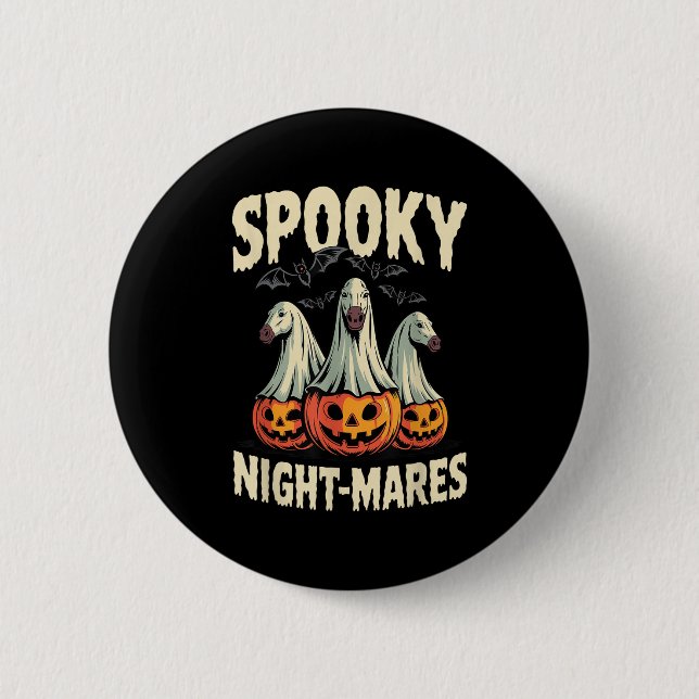 Soky Night-mares Halloween Horse  6 Cm Round Badge (Front)
