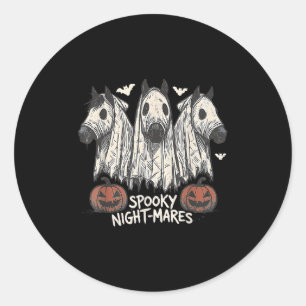 Soky Night-mares Halloween Horse Ghost Funny Soky  Classic Round Sticker