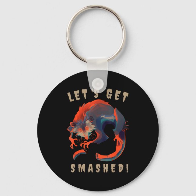 Soky Ossum S Let's Get Smashed Creepy Gift  Key Ring (Front)