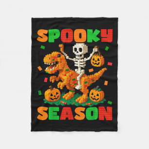 Soky Season Building Brick Skeleton Dinosaur Kids Fleece Blanket