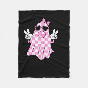 Soky Season Ghost Halloween Retro Groovy Women Gir Fleece Blanket