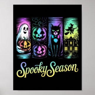 Soky Season Halloween Vintage Halloween Horror Nig Poster